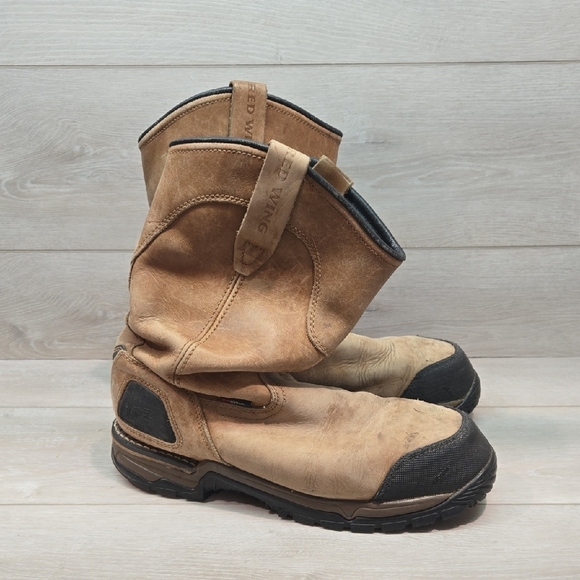 Red Wing Men's Leather Steel Toe Vibram Work Boots 4448 Shoes Sz 11D - Picture 1 of 12